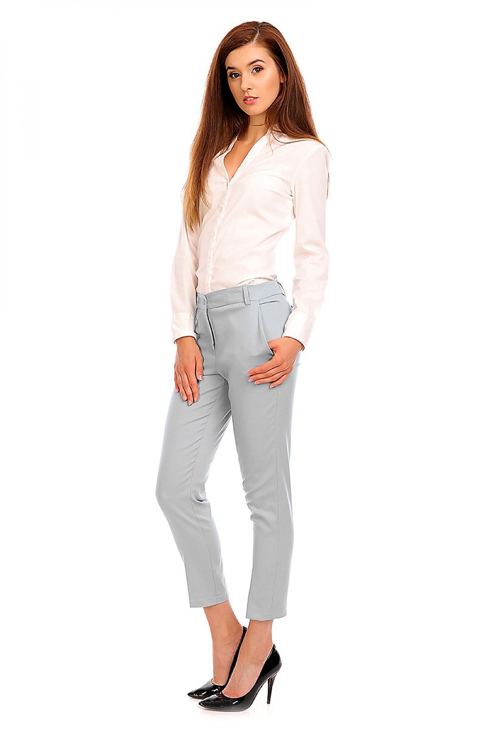Elegant Women Trousers – High-Rise Tapered Leg