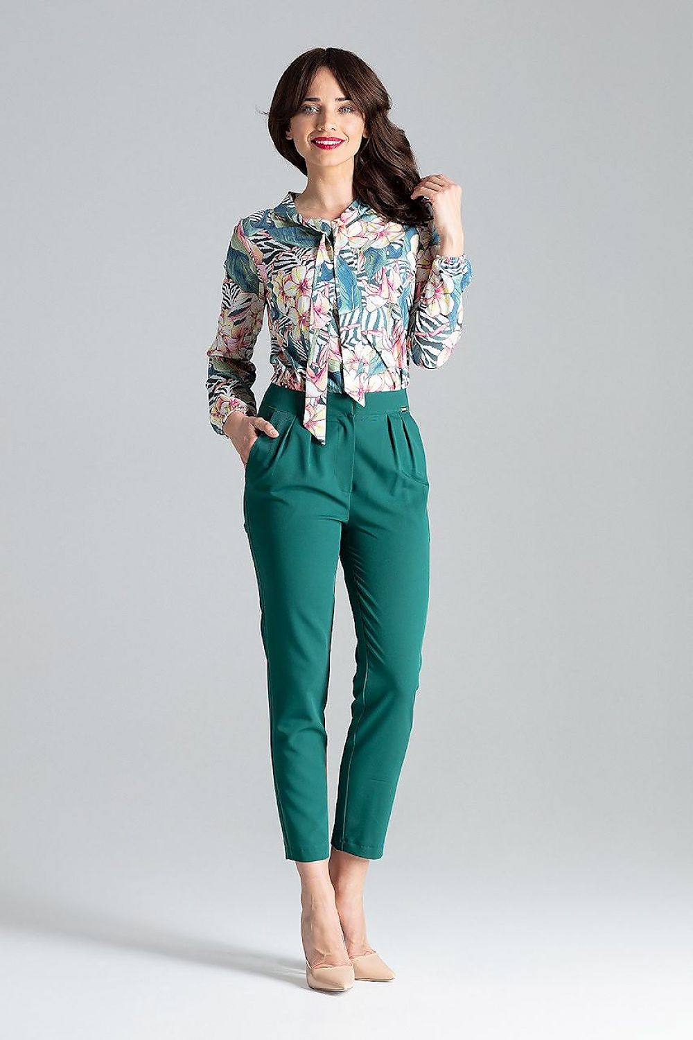 Professional Women Cropped Pants – Mid Rise Slim Fit