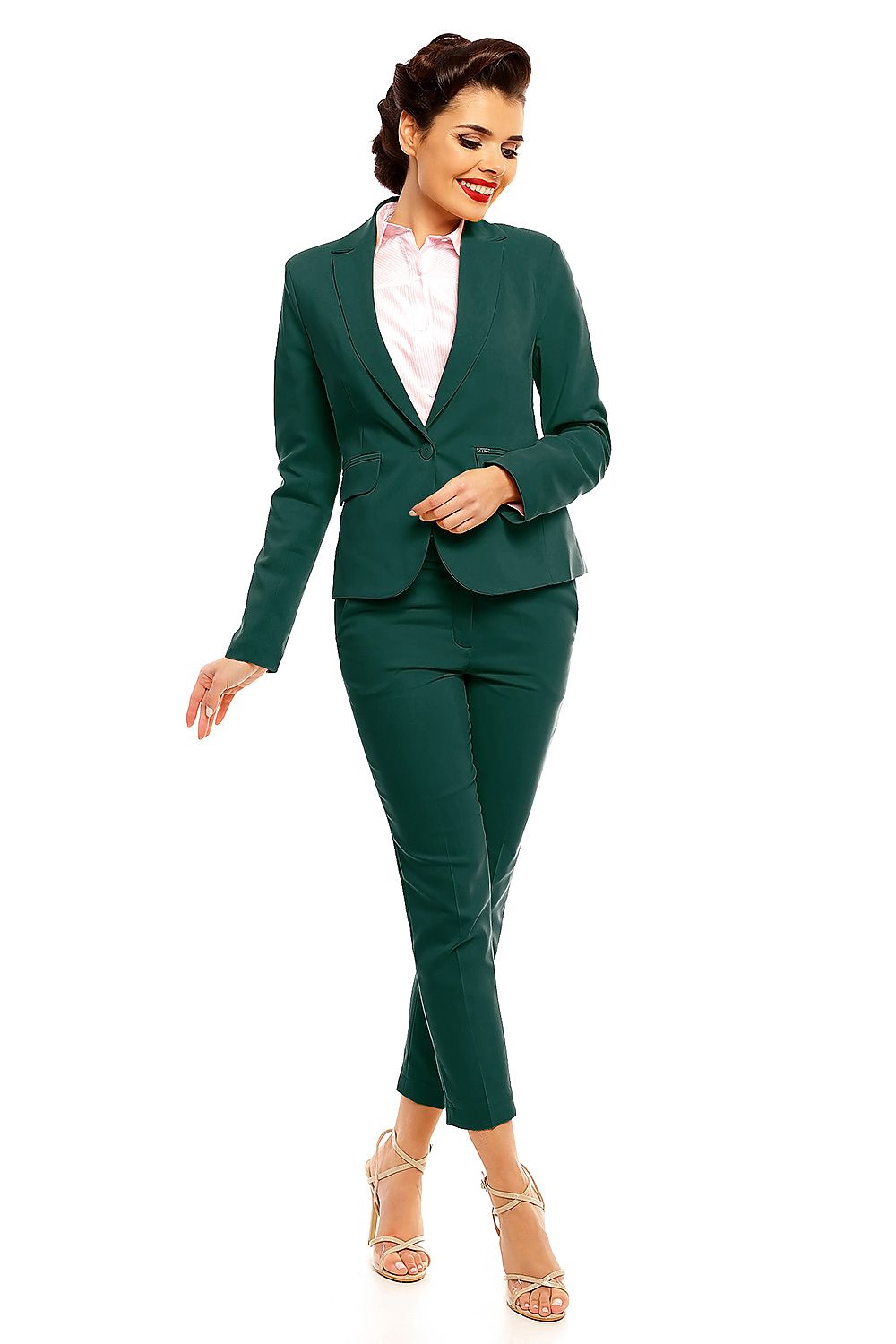 Elegant Women Cropped Pants – High-Rise Slim Fit