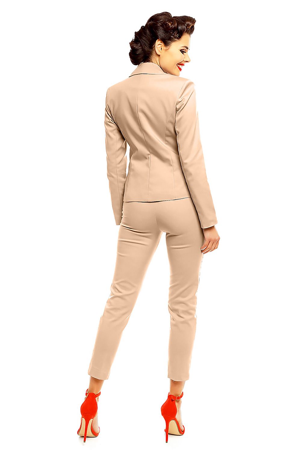 Elegant Women Cropped Pants – High-Waist Zipper Front
