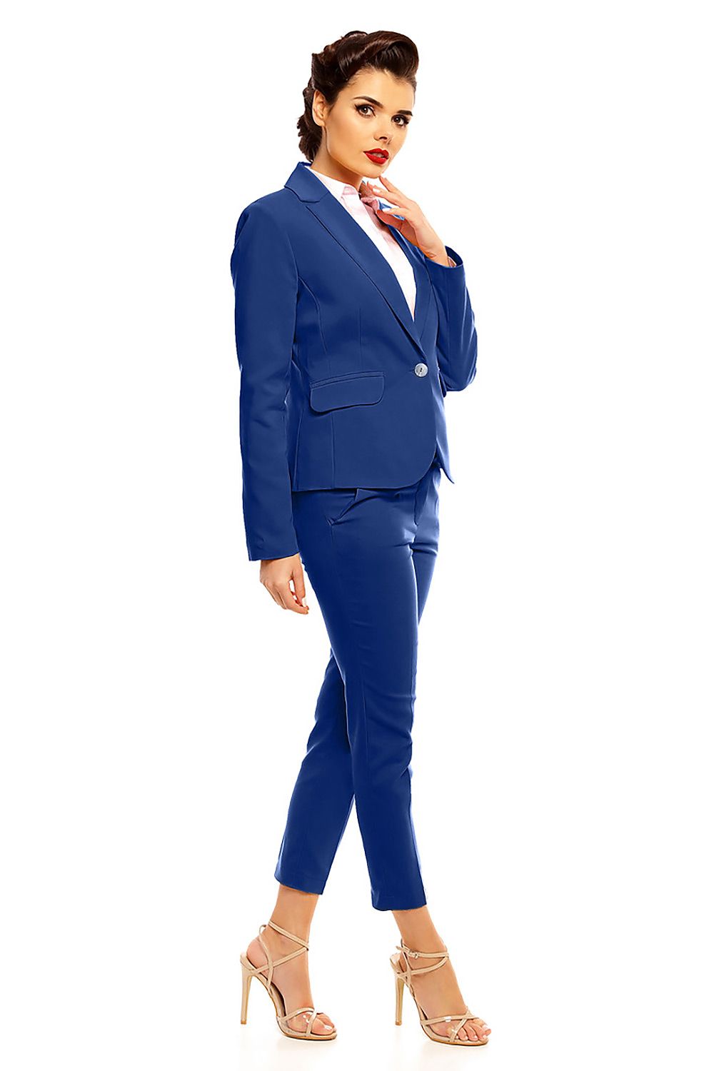 Elegant Women Cropped Pants – High-Waist Slim Fit