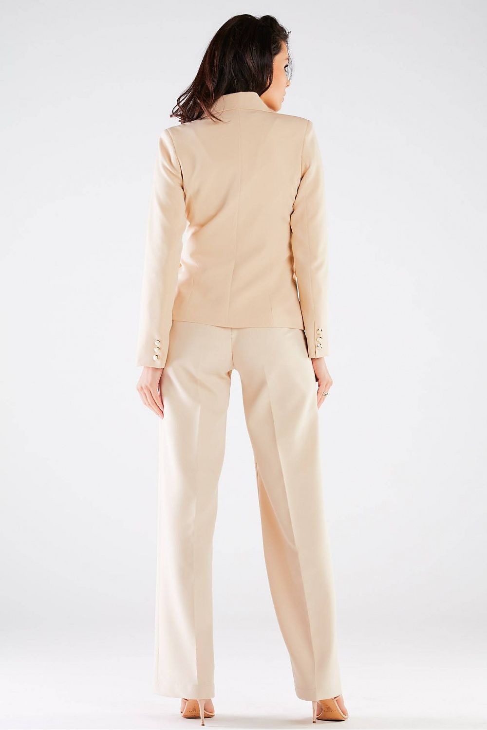 Professional Women Wide-Leg Pants – High Rise Zipper Front