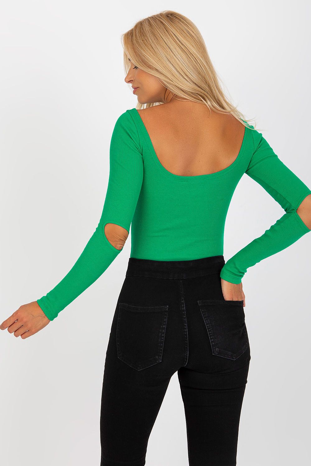 Women's Boat-Neck Blouse - Solid Waist Length