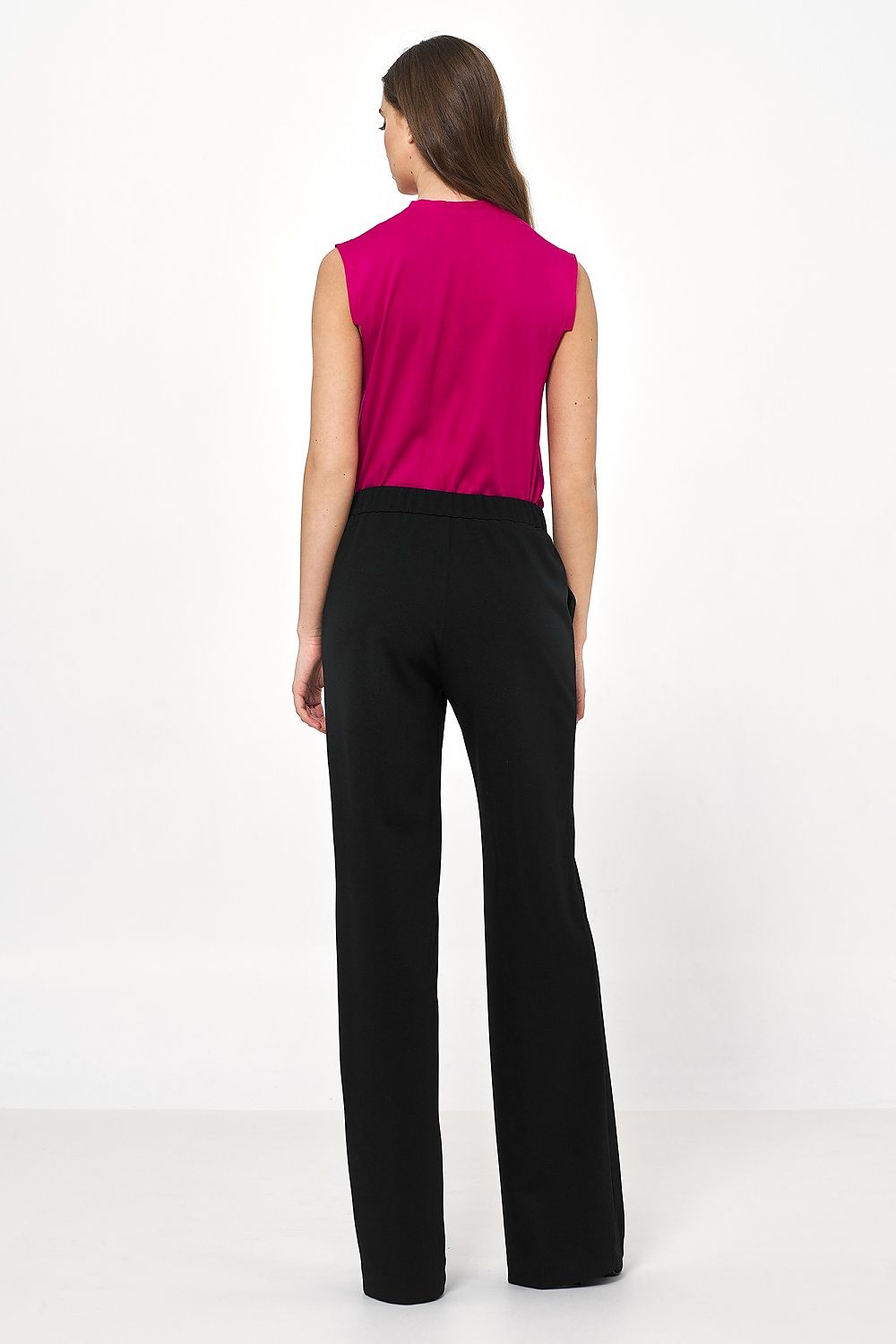 Professional Women Wide-Leg Pants – High-Rise Comfort