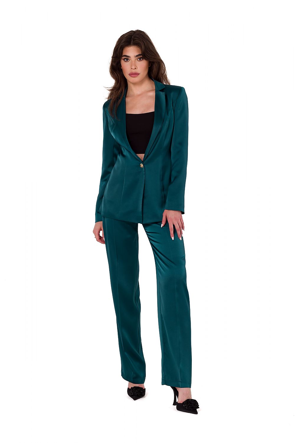 Elegant Women Formal Pants – High-Waist Straight Fit