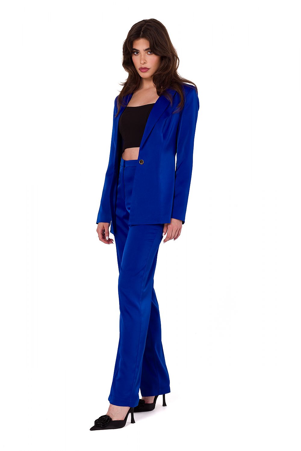 Elegant Women Formal Pants – High-Rise Flat-Front