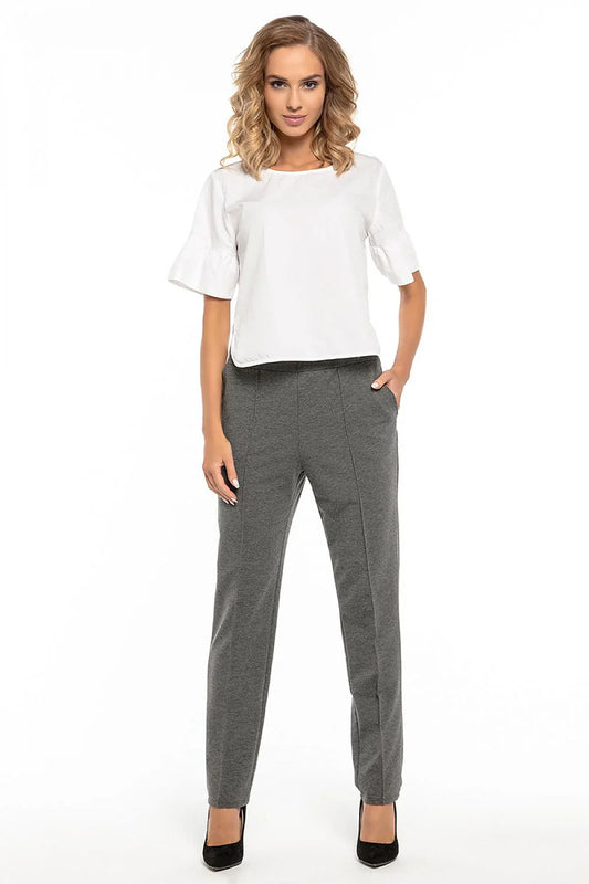 Elegant Women Trousers – Mid Rise Stretchable -Guocali