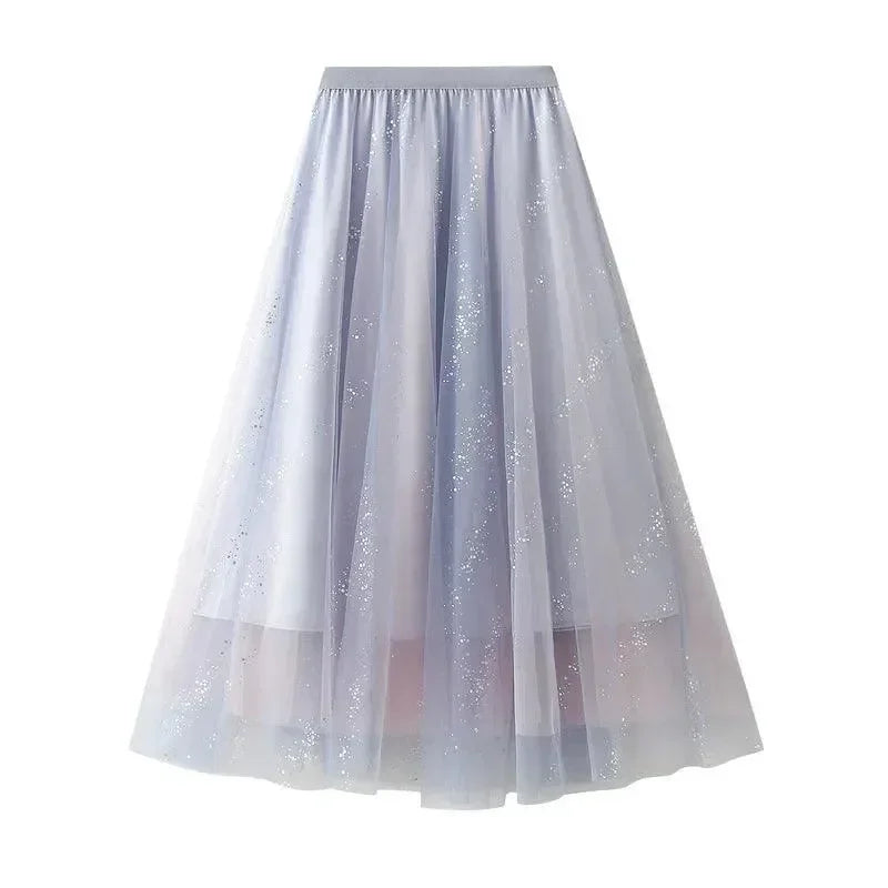 Fairy Style High-Waisted A-Line Skirt -Guocali