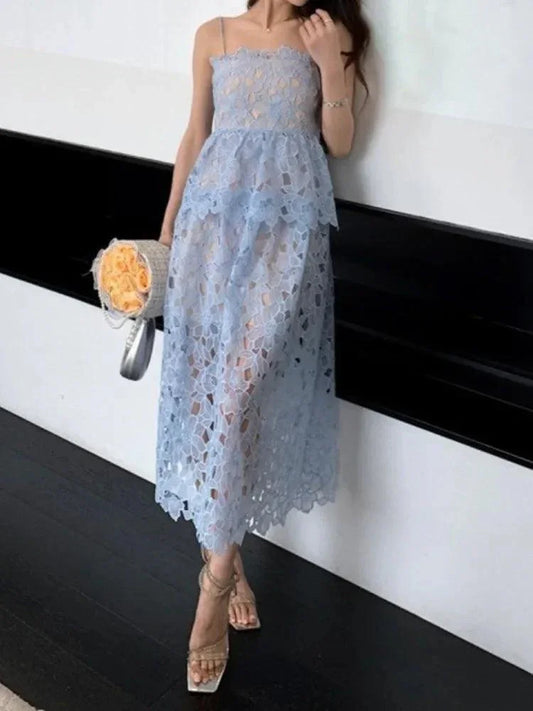 Fairy Style Lace Splice Dress Set -Guocali