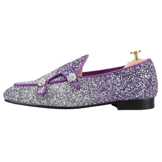 Men Dress Loafers - Buckles Monk Strap Formal Dress Shoes