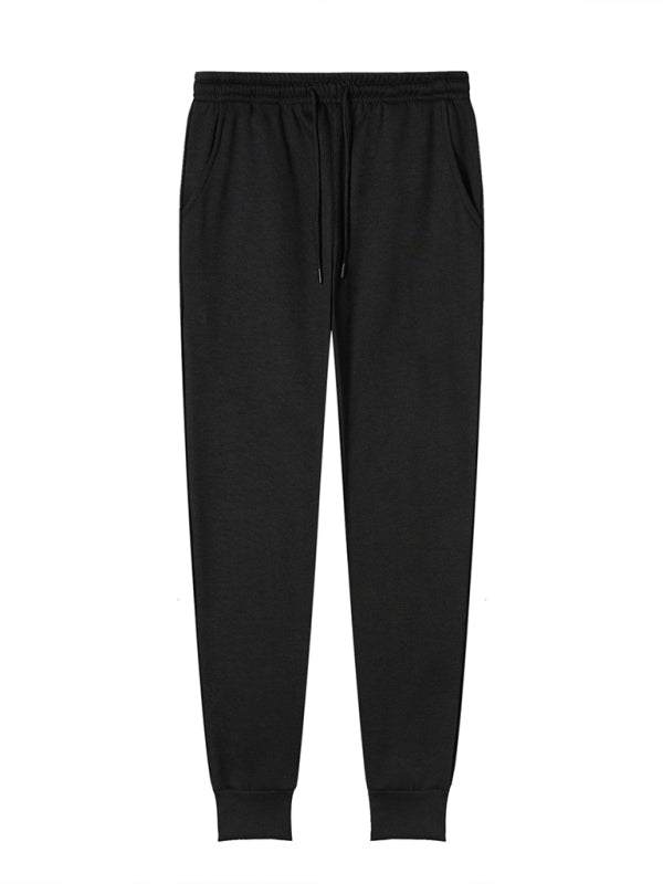 Casual Men's Joggers – Mid Rise Drawstring Fit