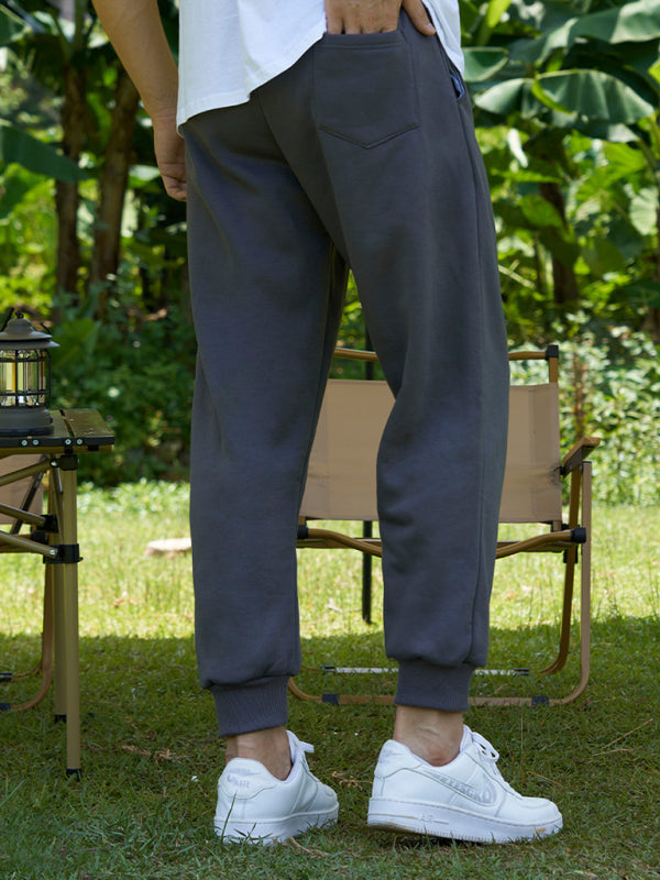 Casual Men's Joggers – Mid Rise Drawstring Fit
