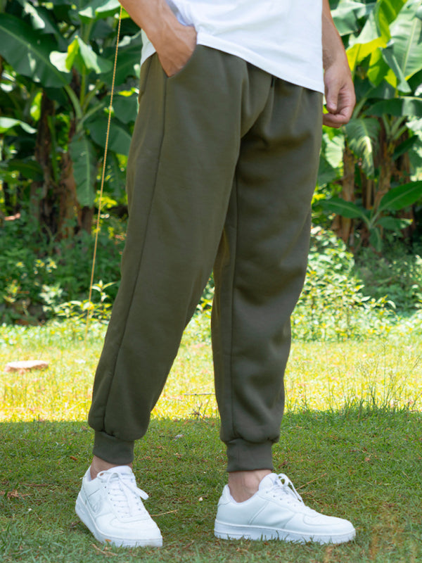 Casual Men's Joggers – Mid Rise Drawstring Fit