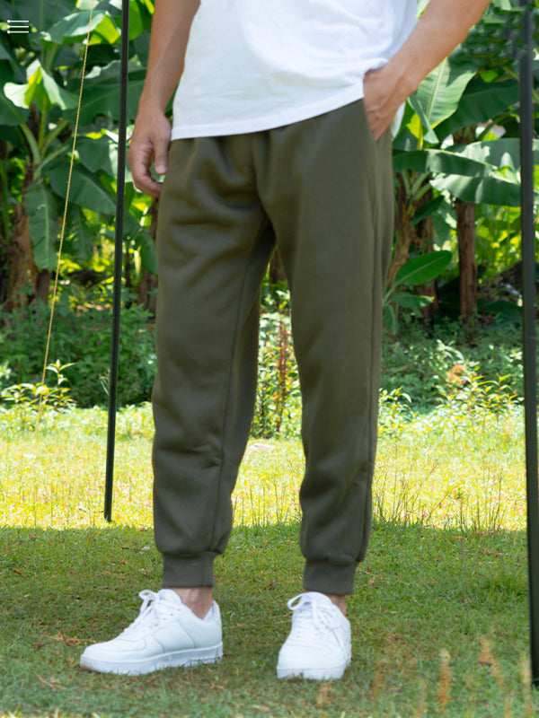Casual Men's Joggers – Mid Rise Drawstring Fit
