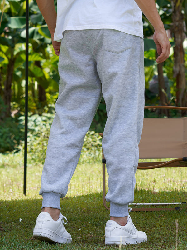 Casual Men's Joggers – Mid Rise Drawstring Fit