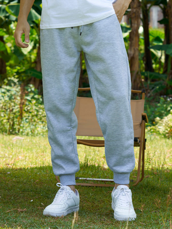 Casual Men's Joggers – Mid Rise Drawstring Fit