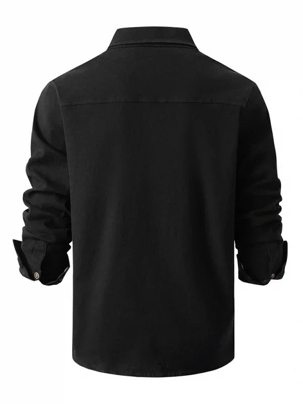 Men Cotton Long Sleeves Regular Fit Casual Shirt – Slight Elasticity - Green