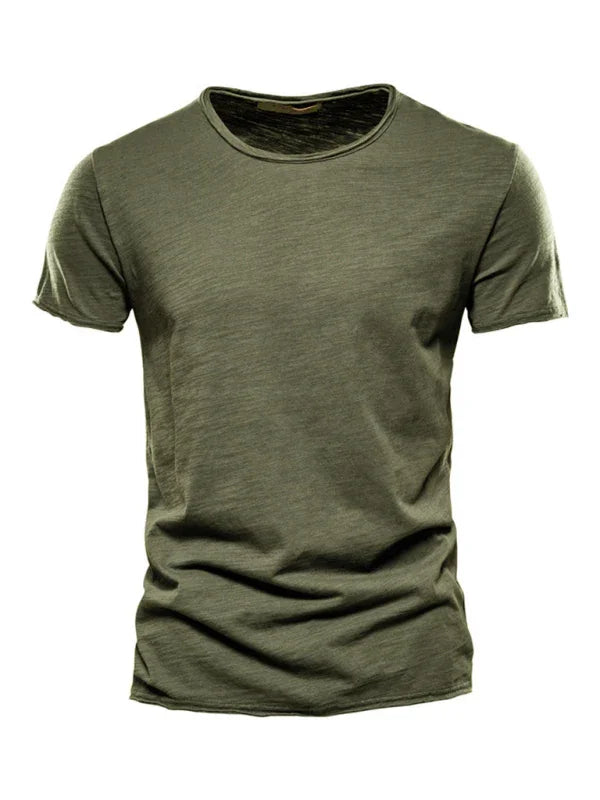 Men's Round-Neck Short-Sleeves T-Shirt – Lightweight - Red