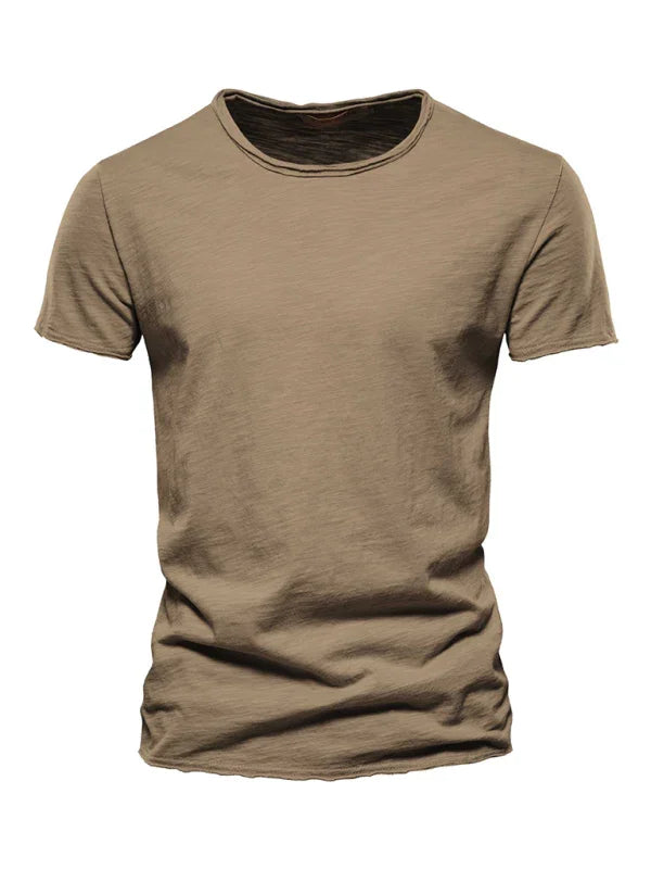 Men's Round-Neck Short-Sleeves T-Shirt – Lightweight - Red