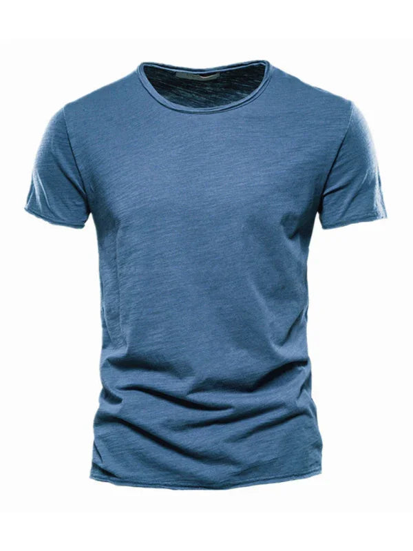 Men's Round-Neck Short-Sleeves T-Shirt – Lightweight - Red