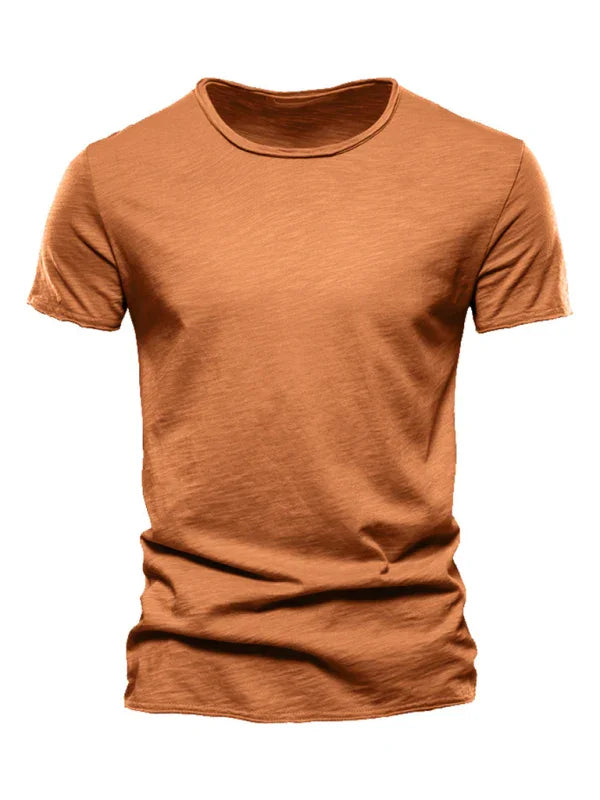 Men's Round-Neck Short-Sleeves T-Shirt – Lightweight - Red