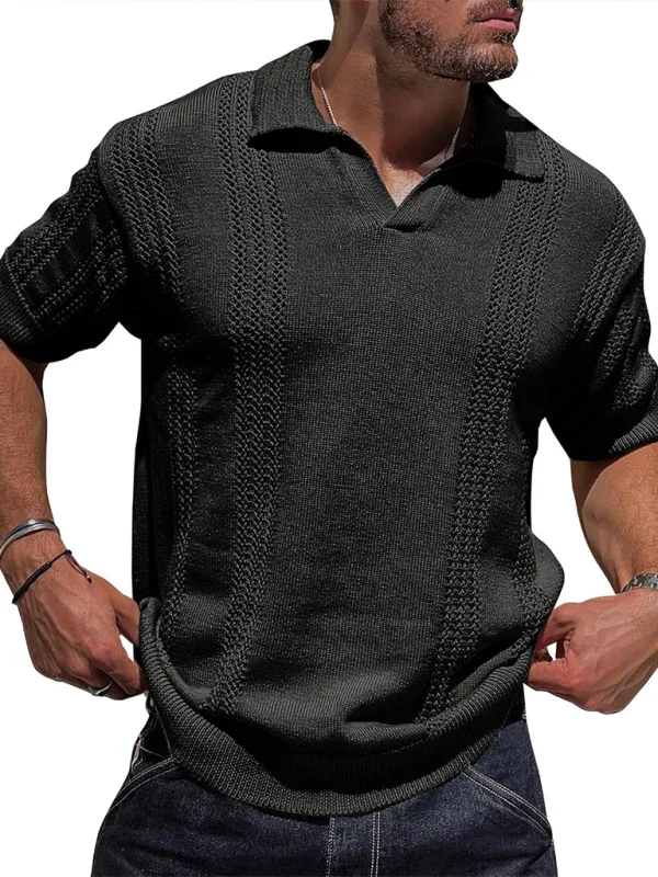 Men Short Sleeves Polo Shirt – Stretchable - White