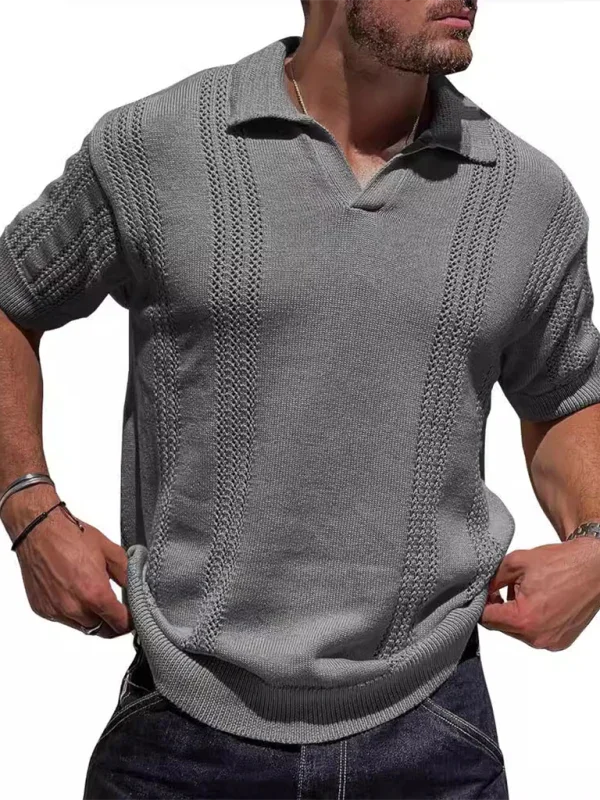 Men Short Sleeves Polo Shirt – Stretchable - White