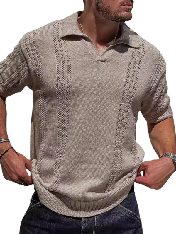 Men Short Sleeves Polo Shirt – Stretchable - White