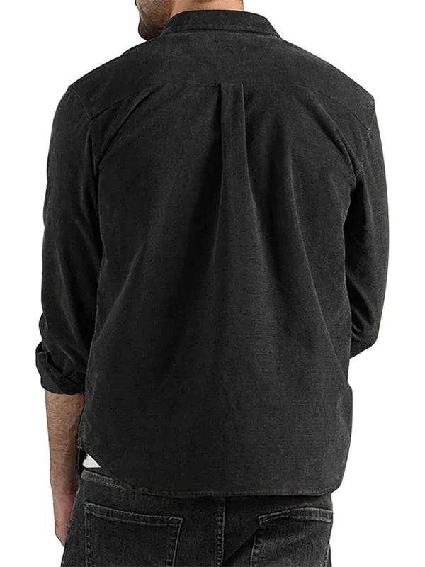 Men Casual Long Sleeves Button-Down Overshirt – Breathable - Brown