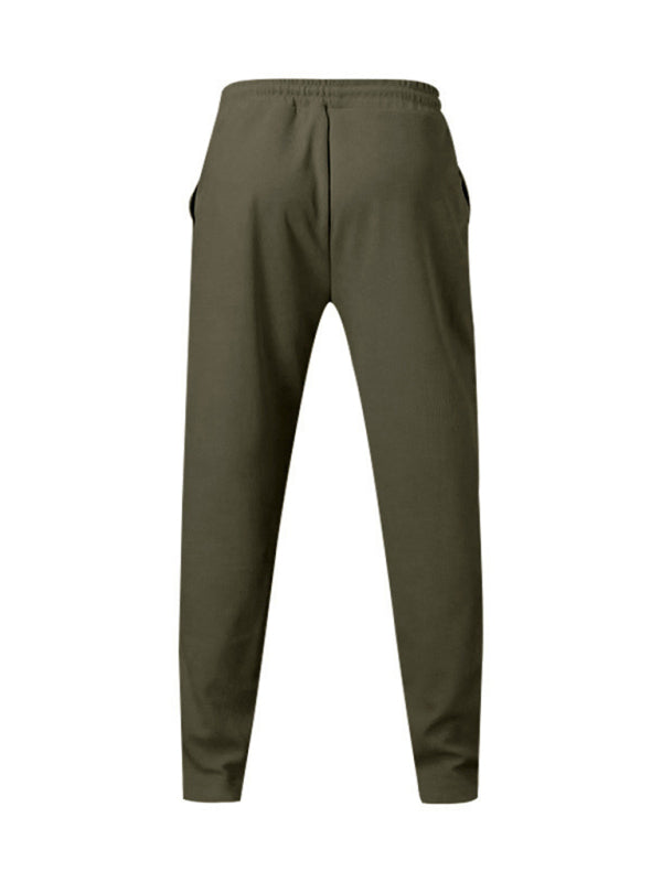 Sporty Men Trousers – Mid Rise Elastic Waist
