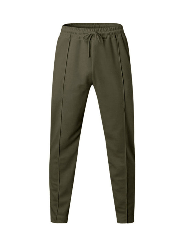 Sporty Men Trousers – Mid Rise Elastic Waist