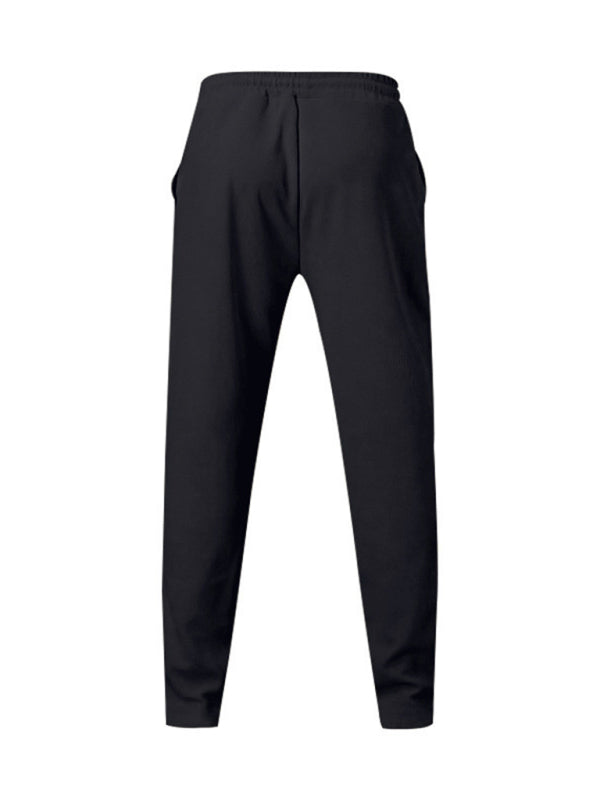Sporty Men Trousers – Mid Rise Elastic Waist
