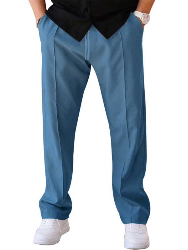 Sporty Men Trousers – Mid Rise Elastic Waist