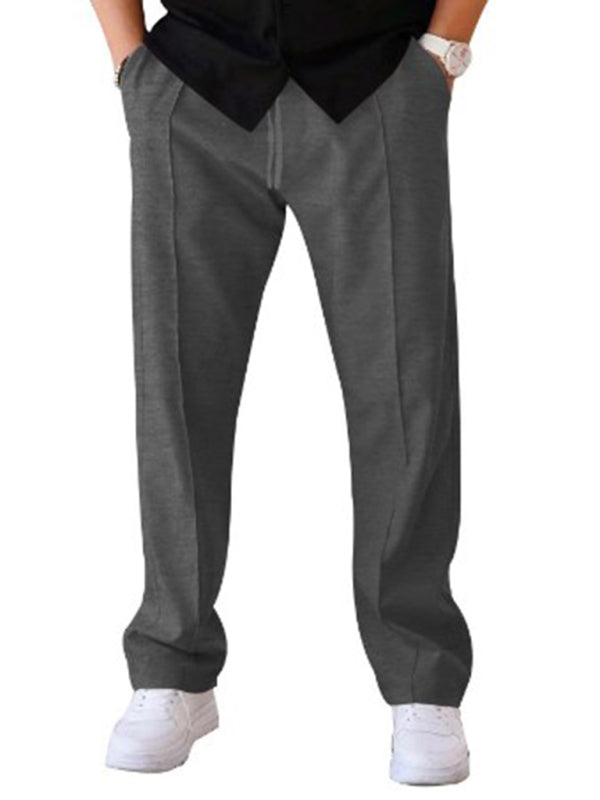 Sporty Men Trousers – Mid Rise Elastic Waist