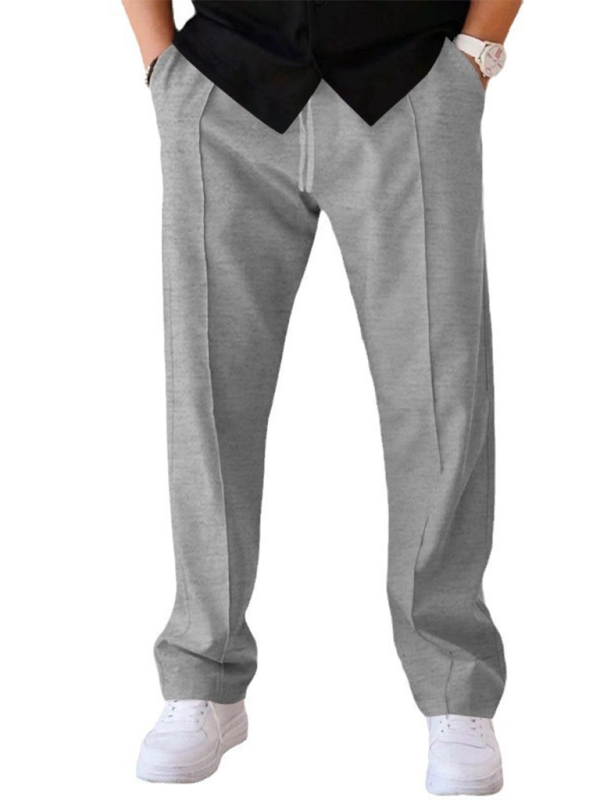 Sporty Men Trousers – Mid Rise Elastic Waist