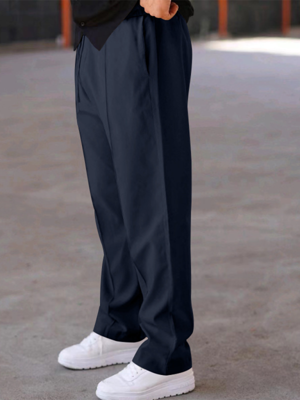 Sporty Men Trousers – Mid Rise Elastic Waist