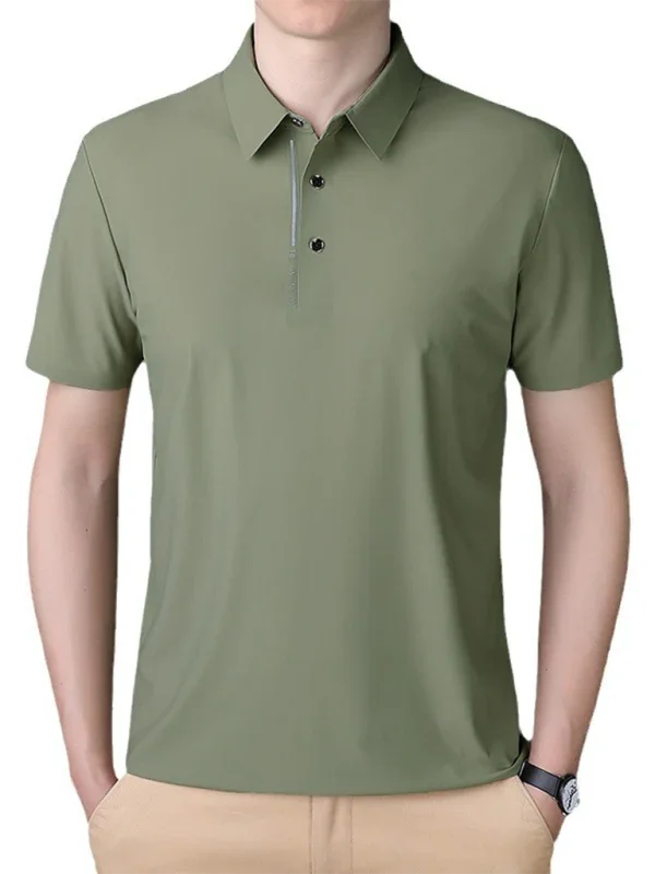 Men Short Sleeves Polo Shirt – Stretchable - Green, Black