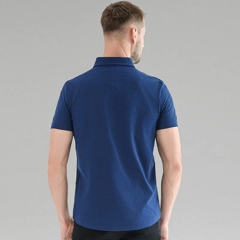 Men Casual Short Sleeves Polo Shirt – Breathable - Black