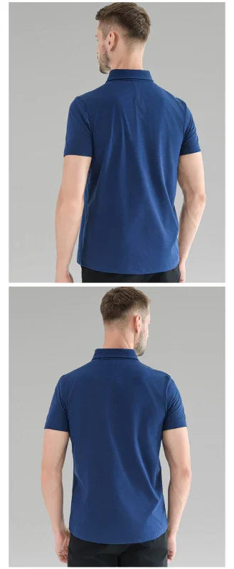 Men Casual Short Sleeves Polo Shirt – Breathable - Black