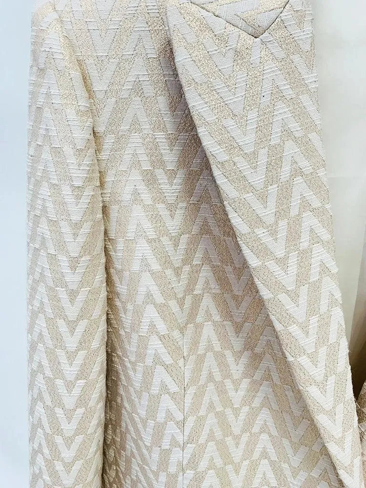 Jacquard Women Pant Suit - Trouser Suit -Guocali