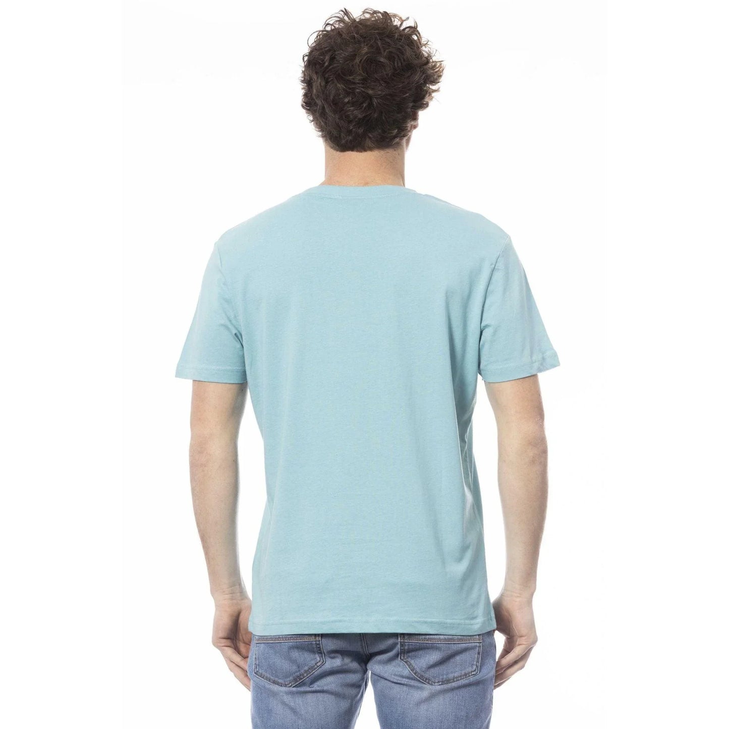 Men Crew-Neck Short-Sleeves T-Shirt – Breathable - Blue -Guocali