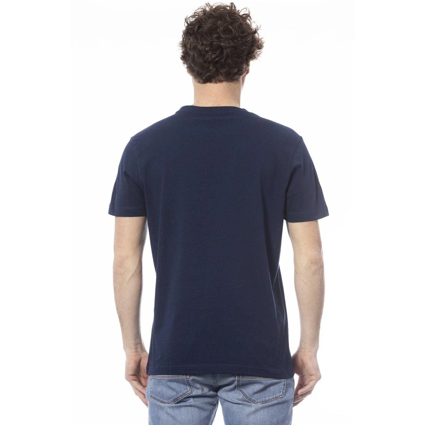 Men Crew-Neck Short-Sleeves T-Shirt – Breathable - Navy -Guocali
