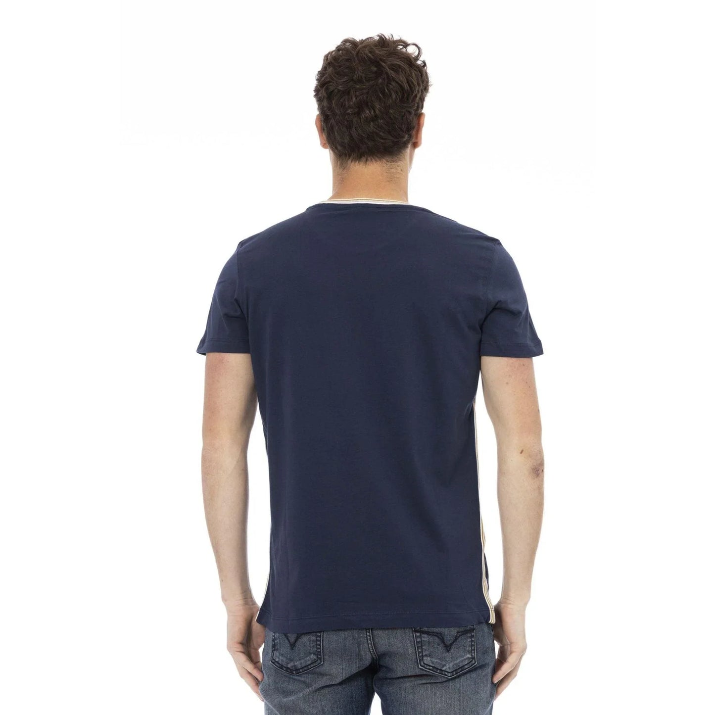 Men Crew-Neck Short-Sleeves T-Shirt – Breathable - Navy, Blue -Guocali