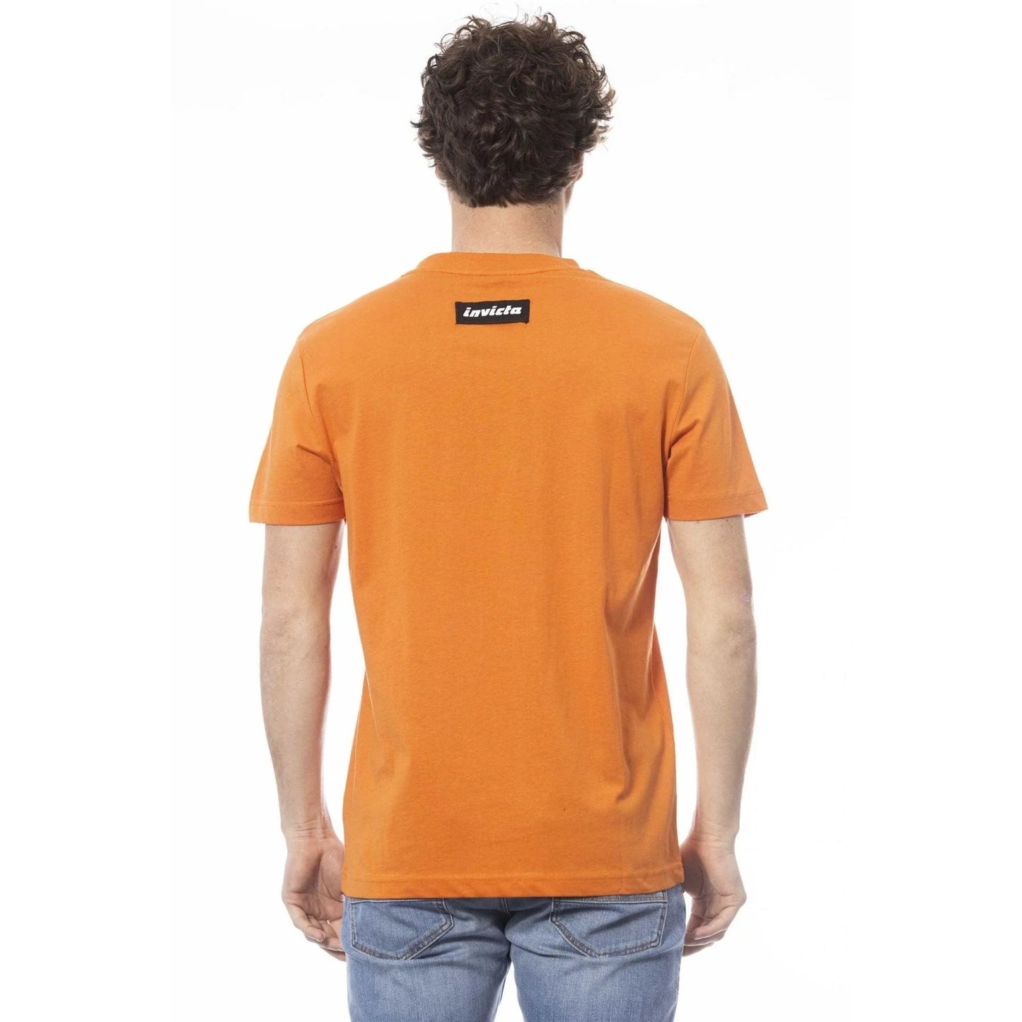 Men Crew-Neck Short-Sleeves T-Shirt – Breathable - Orange -Guocali