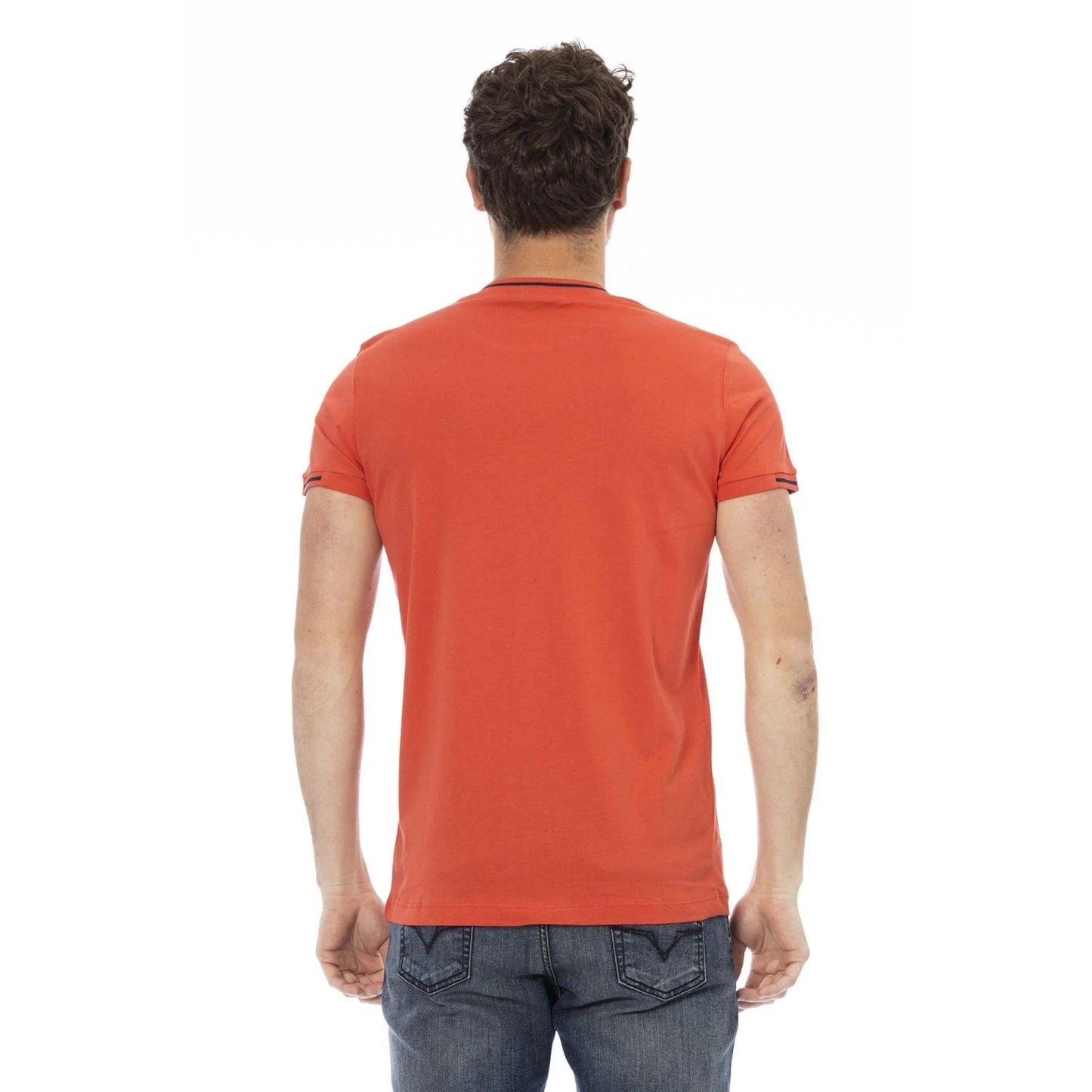 Men Crew-Neck Short-Sleeves T-Shirt – Breathable - Orange, Yellow -Guocali