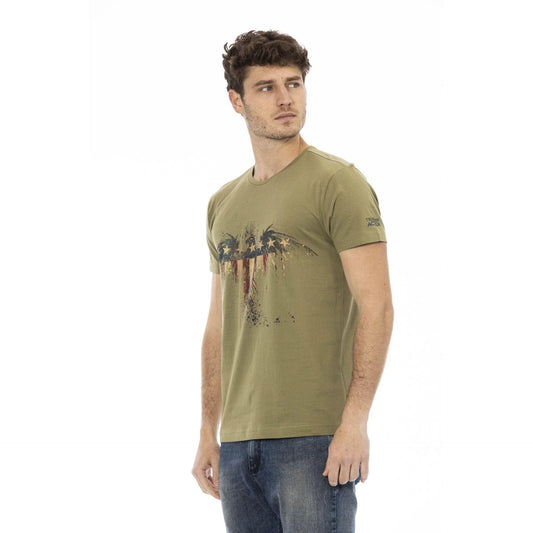 Men Round-Neck Short-Sleeves T-Shirt – Breathable - Green -Guocali