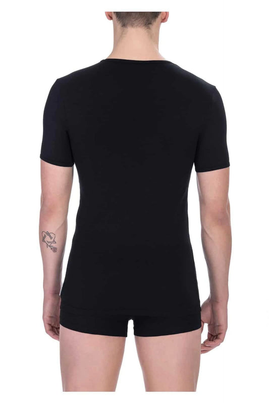 Men Underwear T-Shirts - Stretchable - Short-Sleeves Black -Guocali