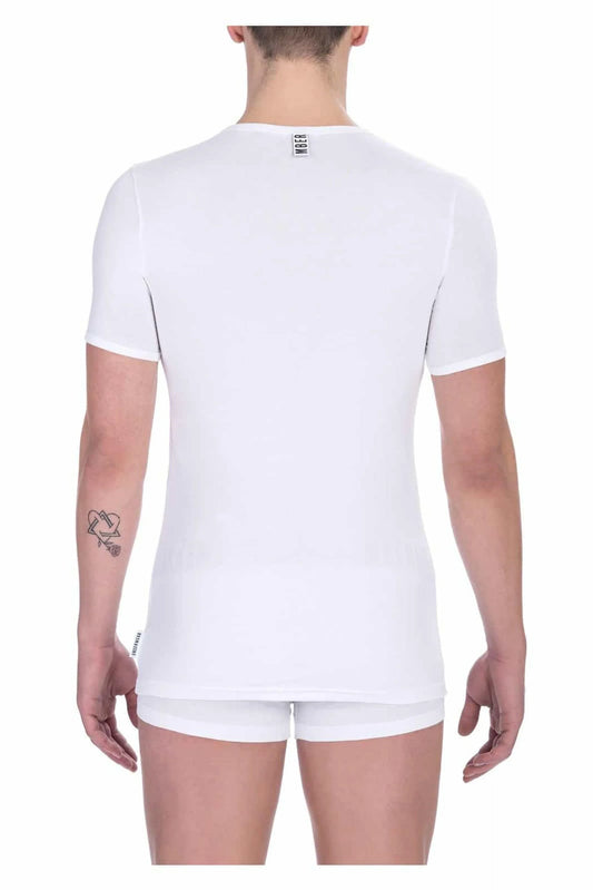 Men Underwear T-shirts - Stretchable - Short-Sleeves White -Guocali