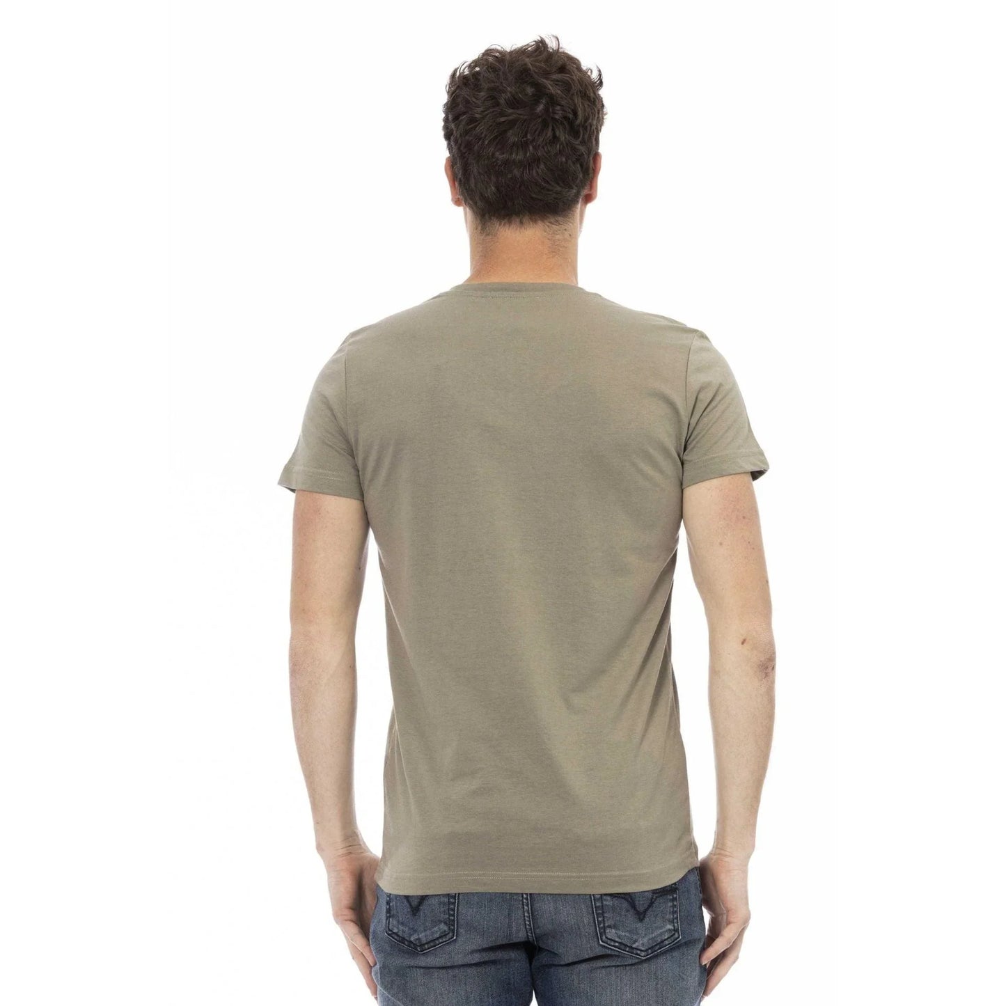 Men V-Neck Short-Sleeves T-Shirt – Breathable - Brown -Guocali