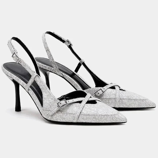 Sandals Women Sandals Summer Heels Pointed Toe -Guocali